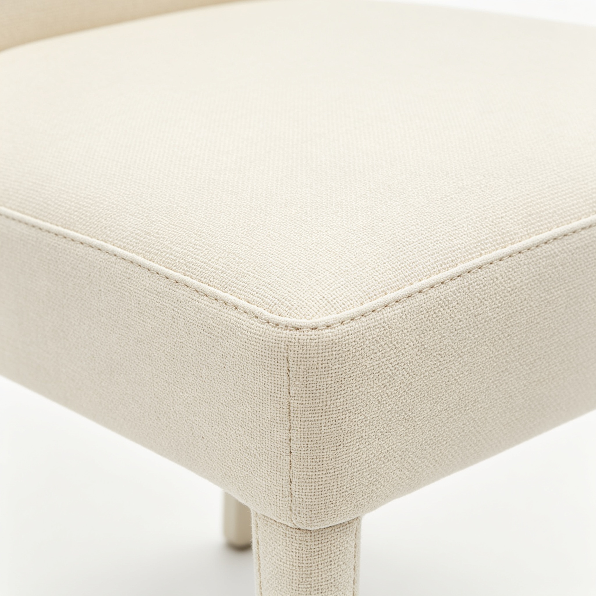 Hunter Braed Upholstered Dining Chair with Low Back, Decorative Cream Boucle Home Furniture (Single Pack