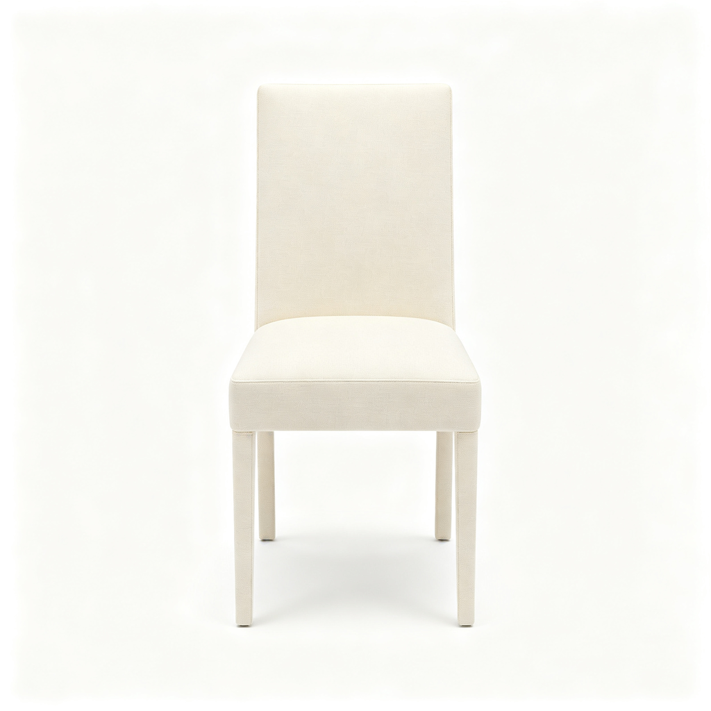 Hunter Braed Upholstered Dining Chair with Low Back, Decorative Cream Boucle Home Furniture (Single Pack